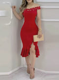 Ruby Pearl Elegance Dress